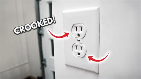 how to straighten a twisted electrical outlet box|how to fix crooked outlets.